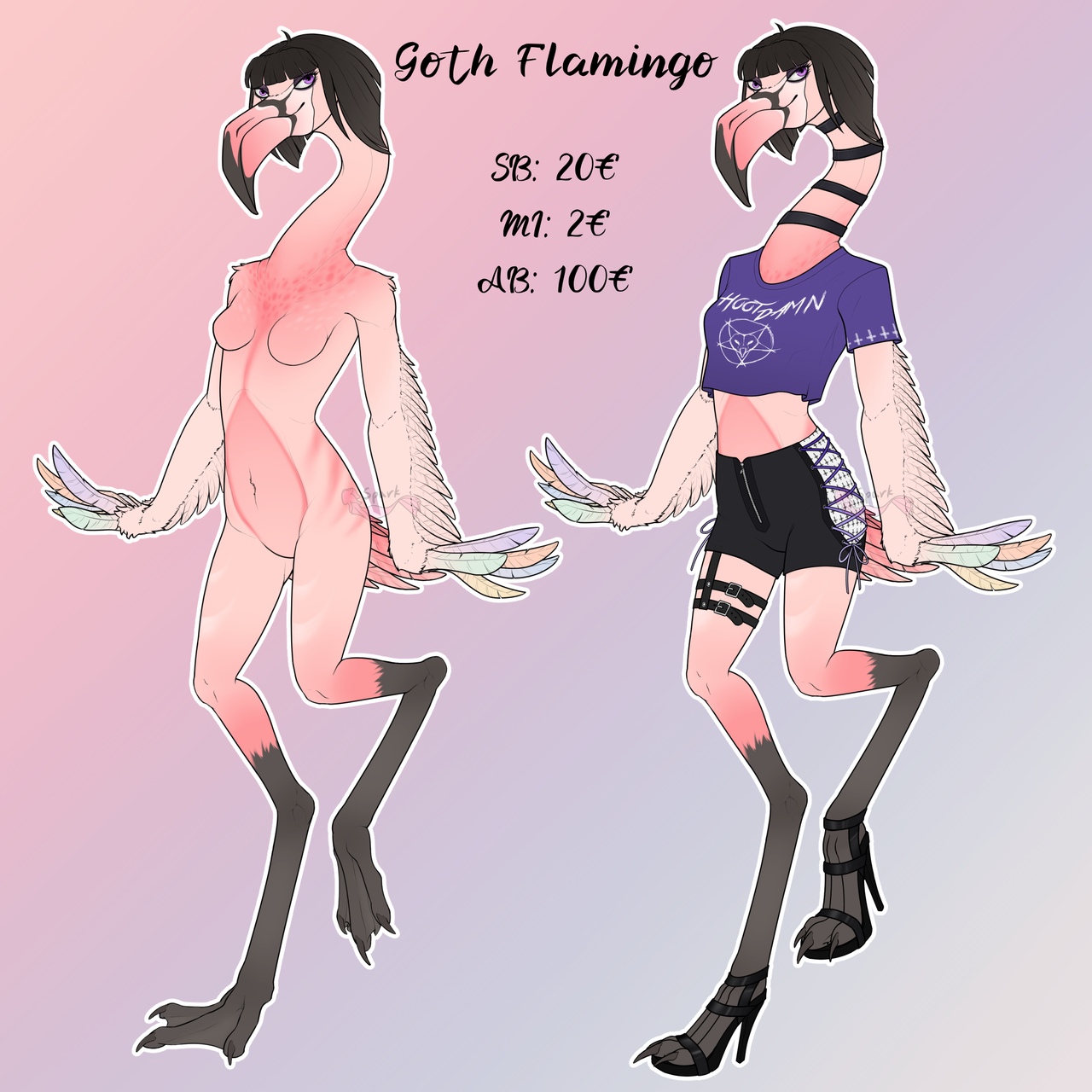 Goth Flamingo [SOLD]