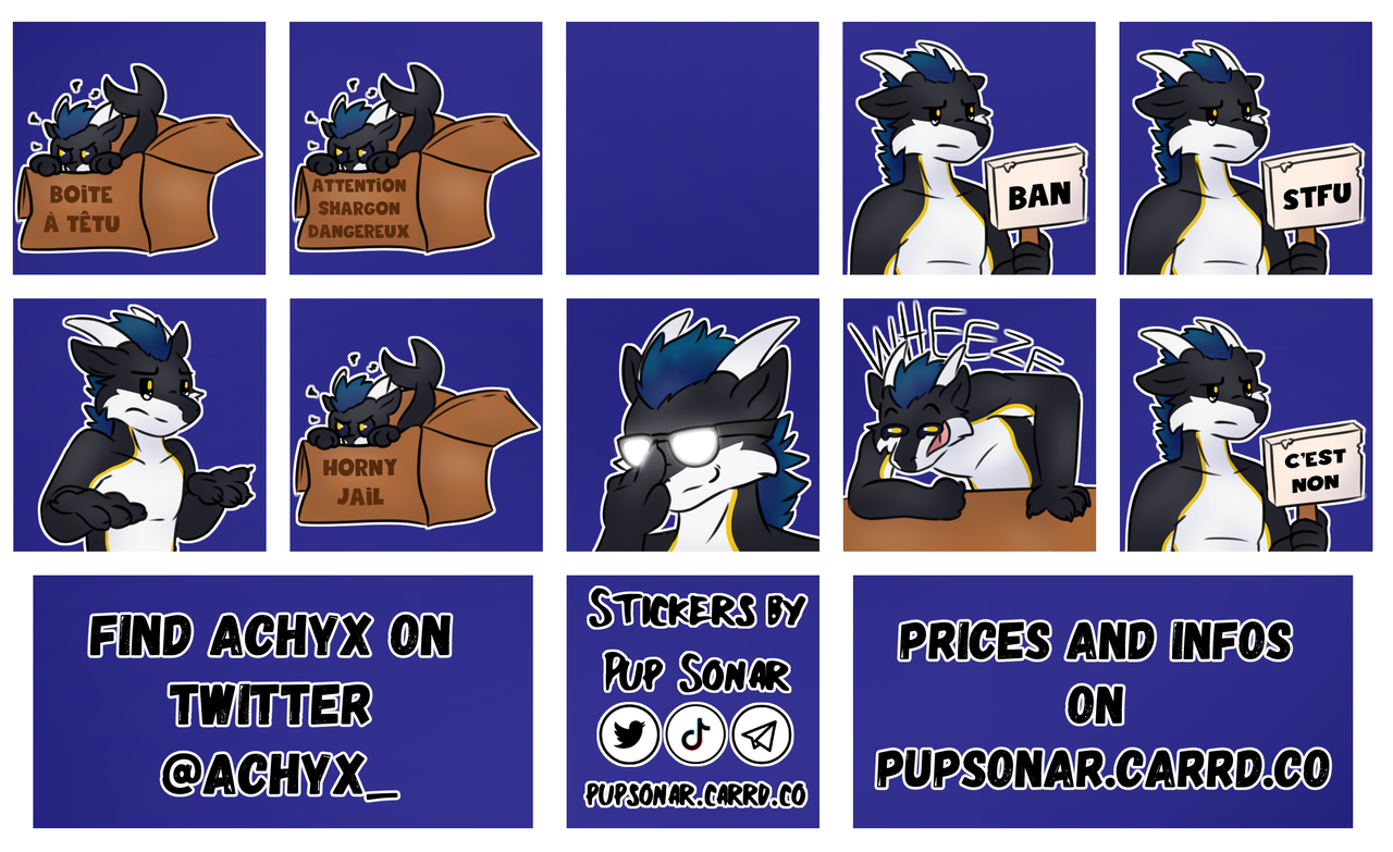 Achyx - stickers commission