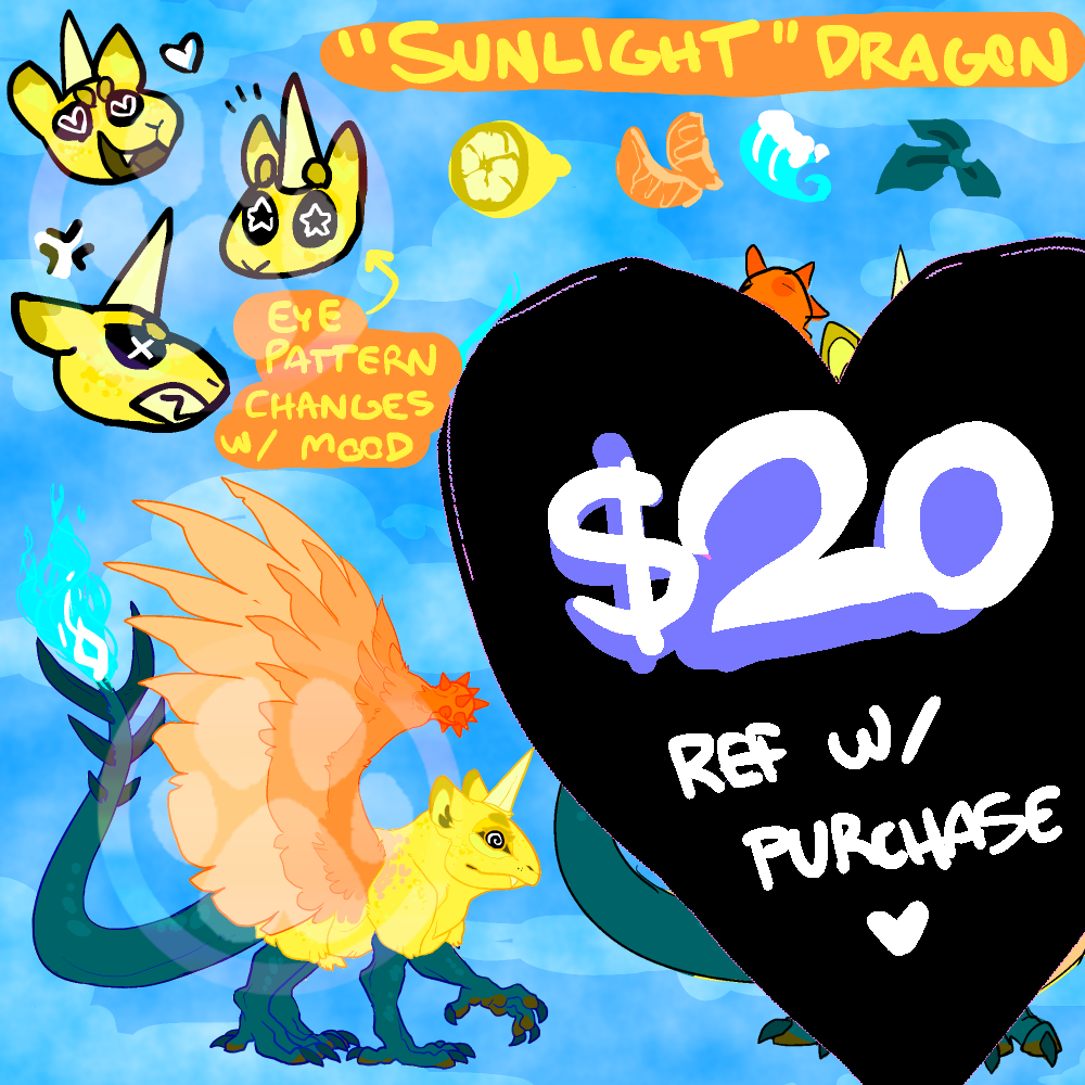 $20 SUNLIGHT DRAGON ADOPTABLE