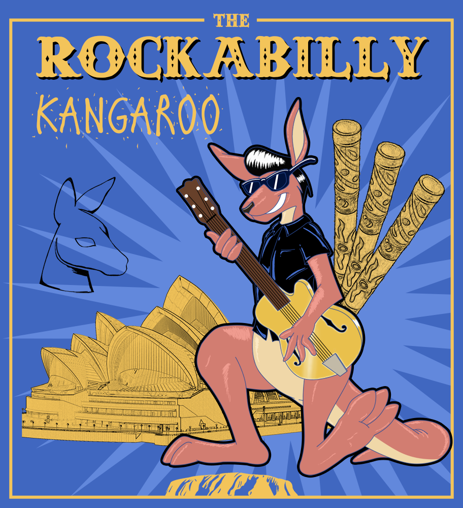 Rockabilly kangaroo