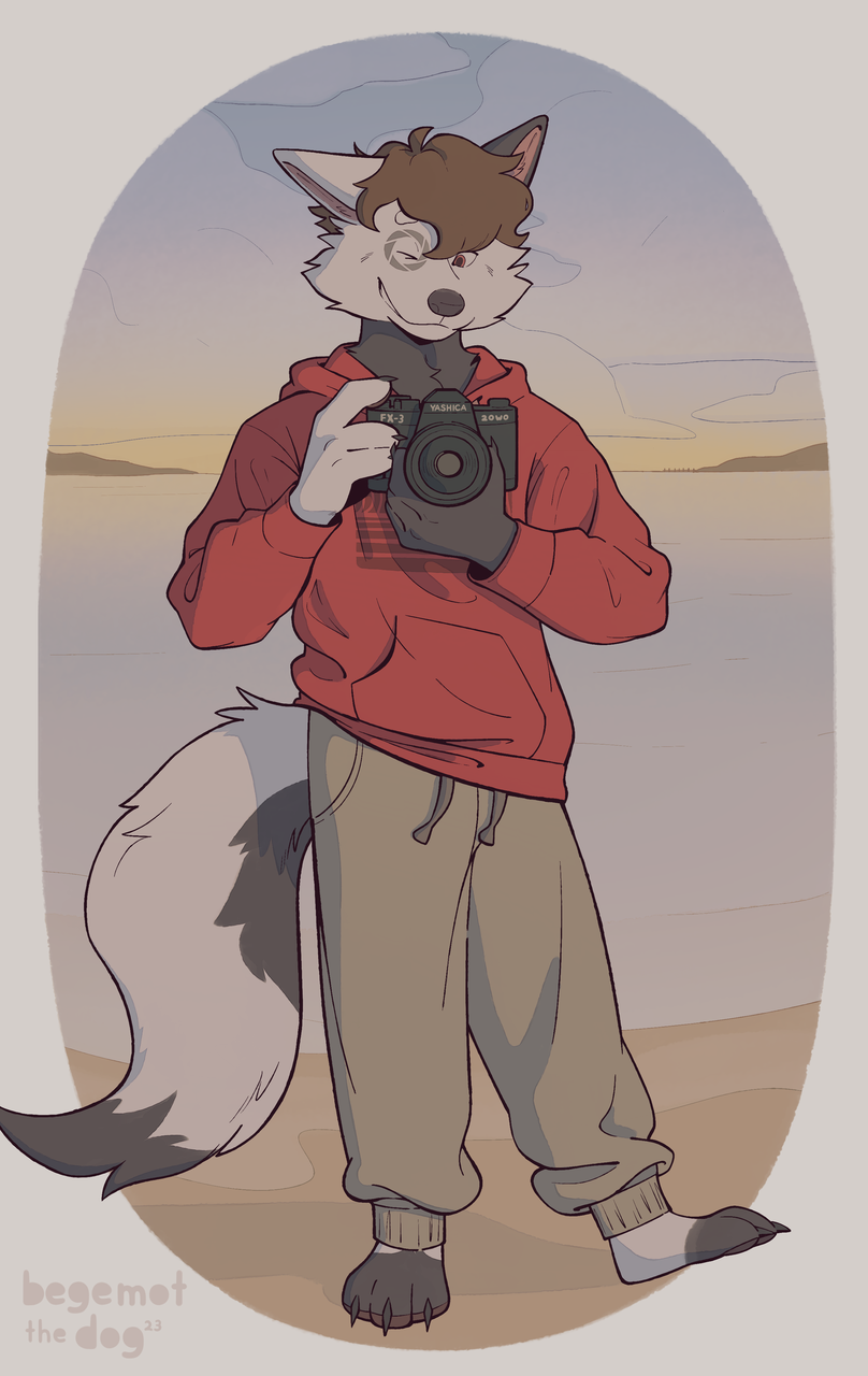 He wants to take a picture of a cutie, stay still!