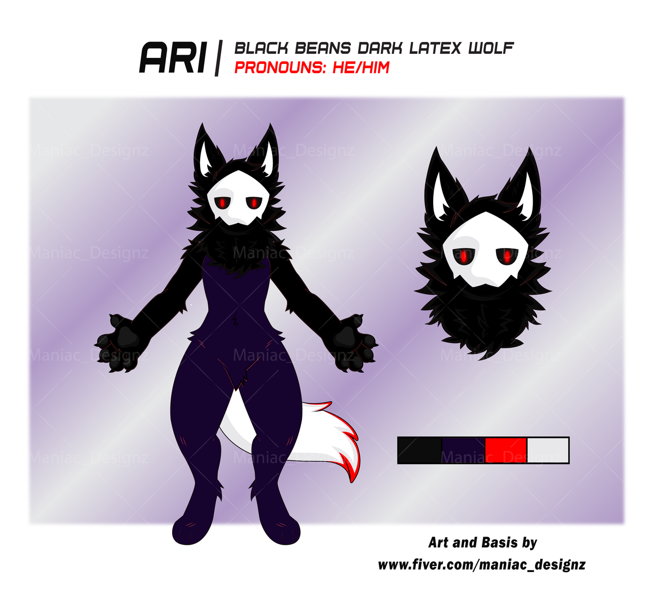 ARI a dark latex wolf