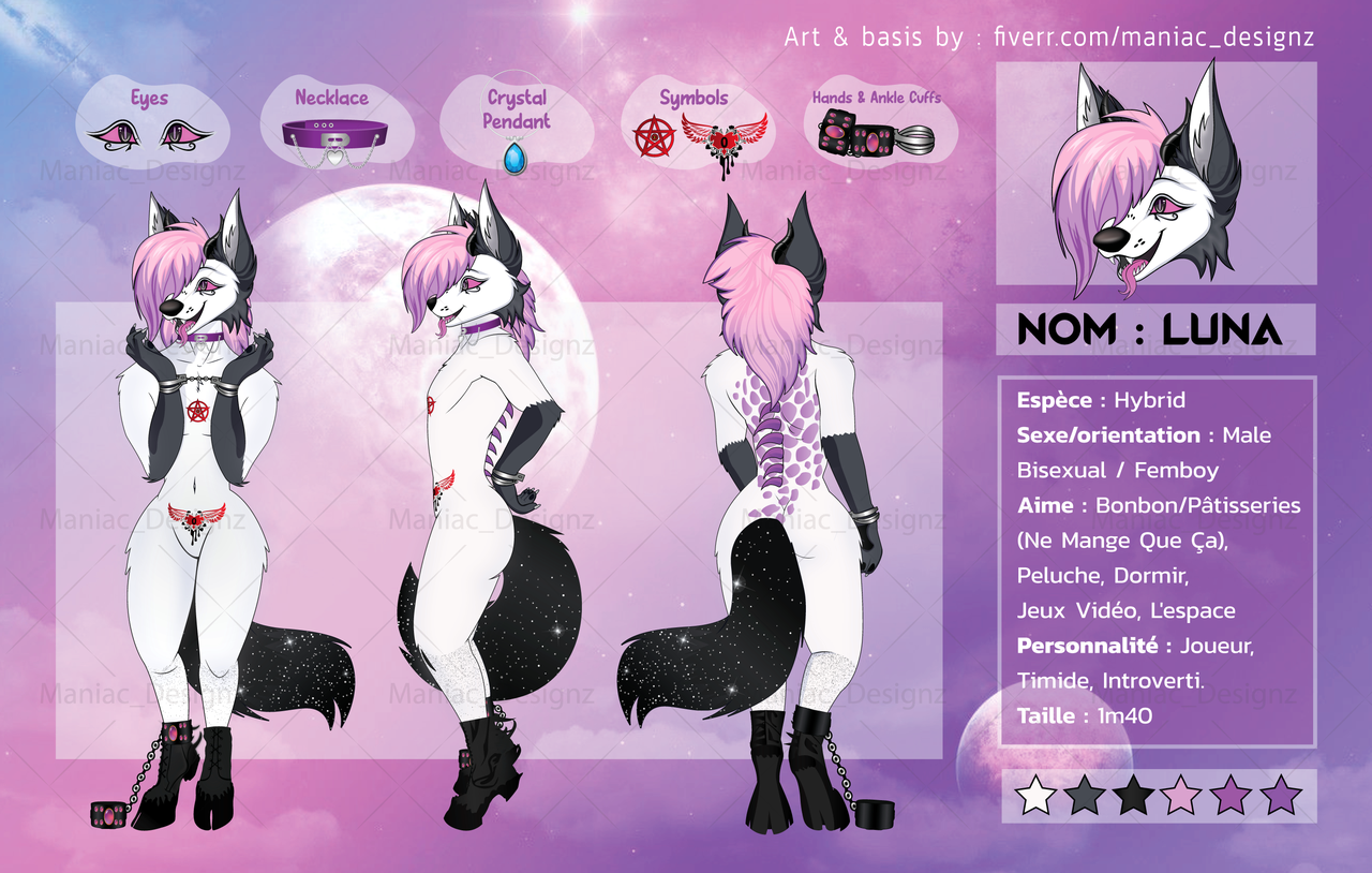 Commissions open for Furry Fursona Ref sheet