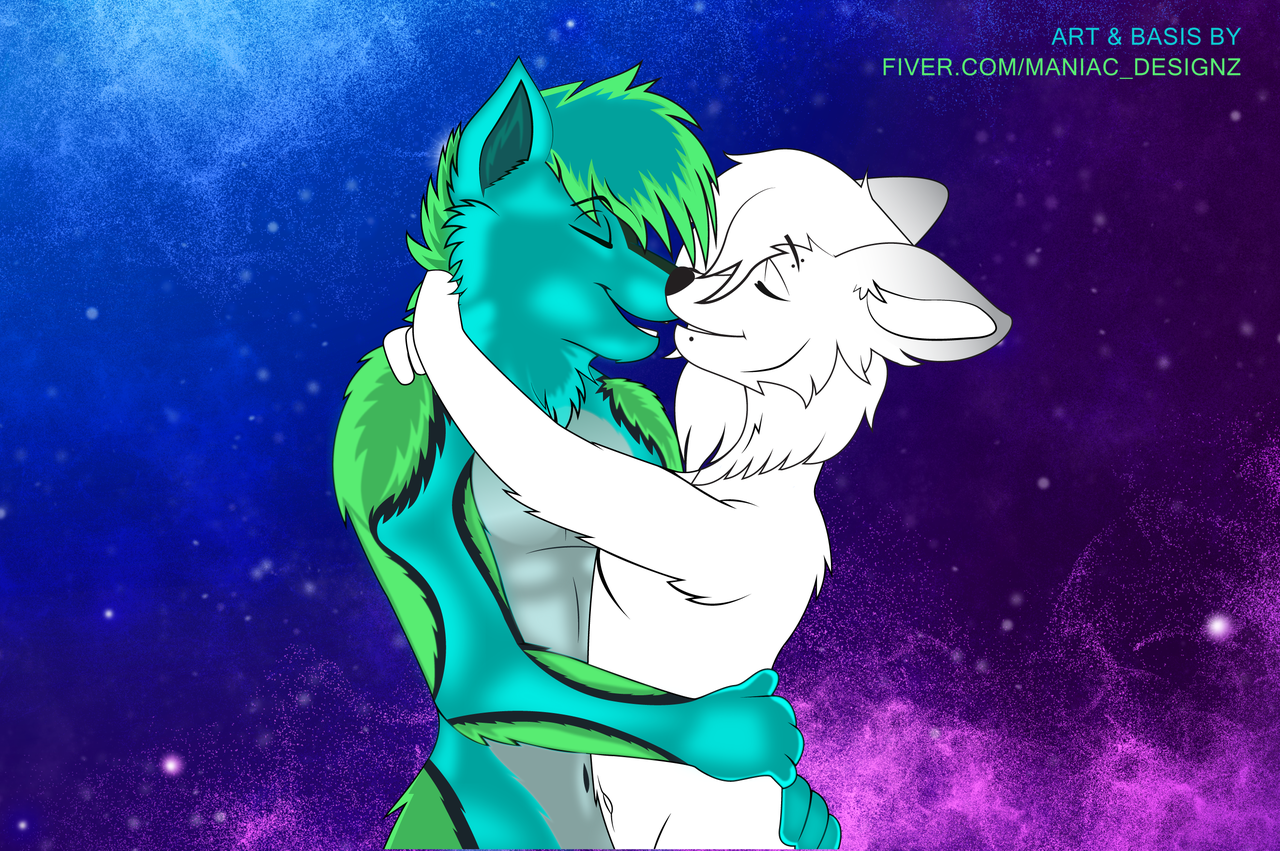 Couple Hugging Commission Art