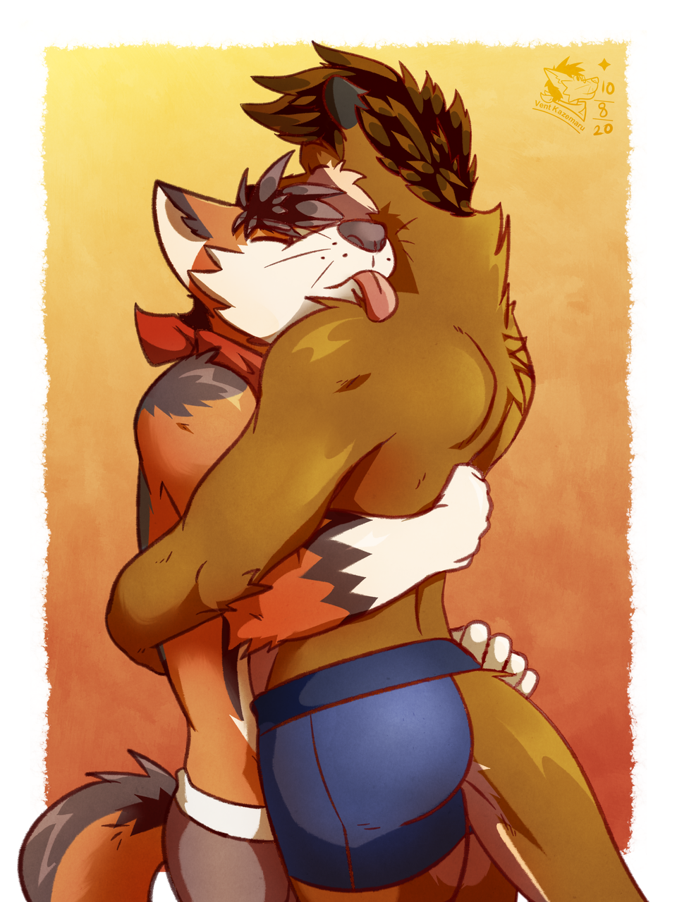 Fox and Otter Hug