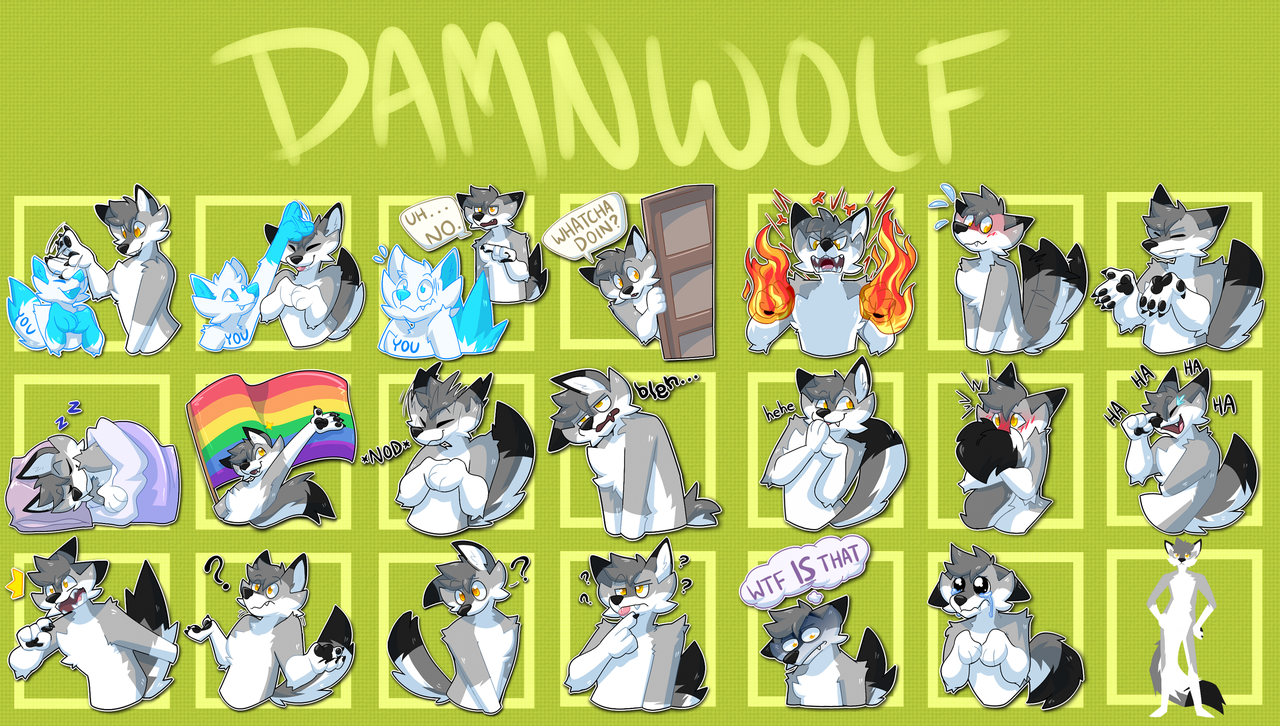 Damnwolf Telegram Stickers