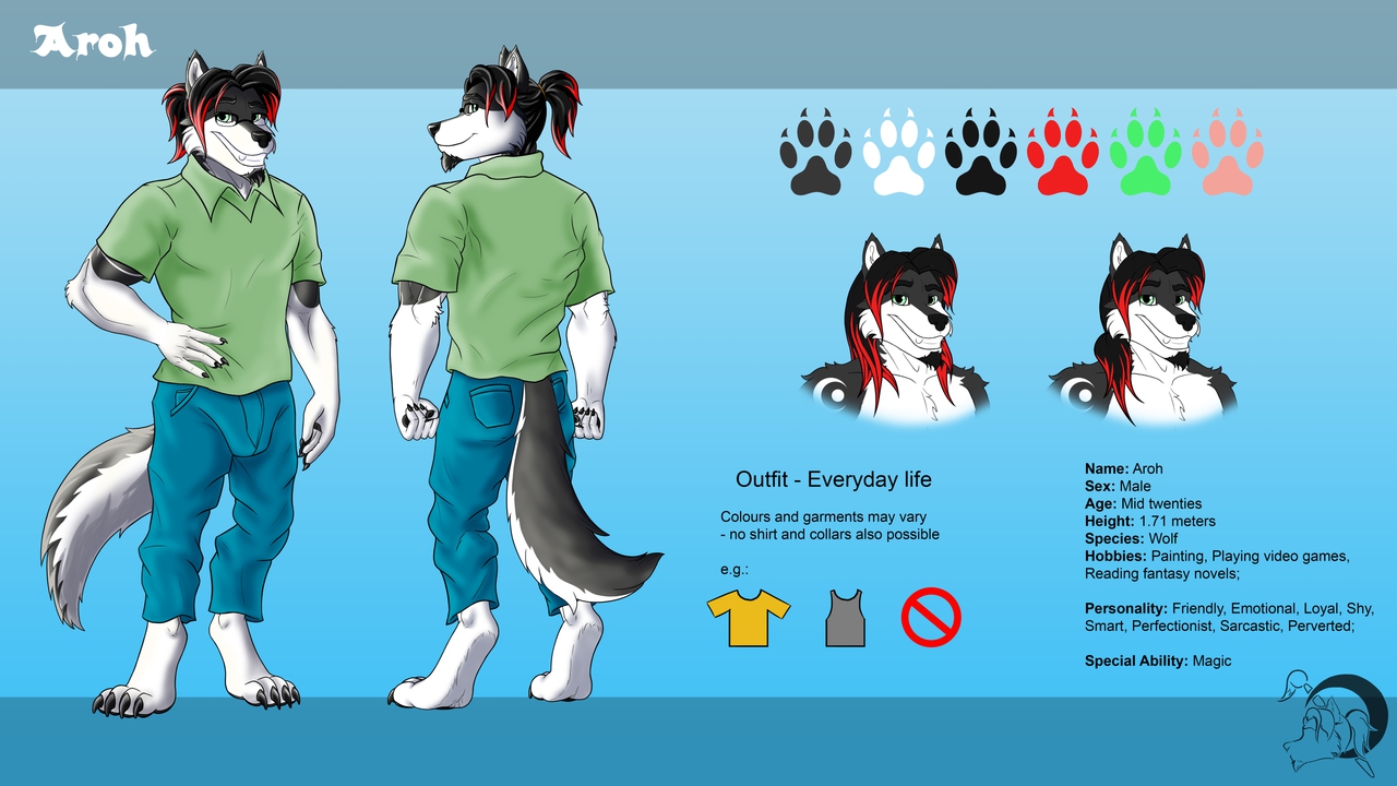 Aroh - Reference Sheet / Everyday life (old)