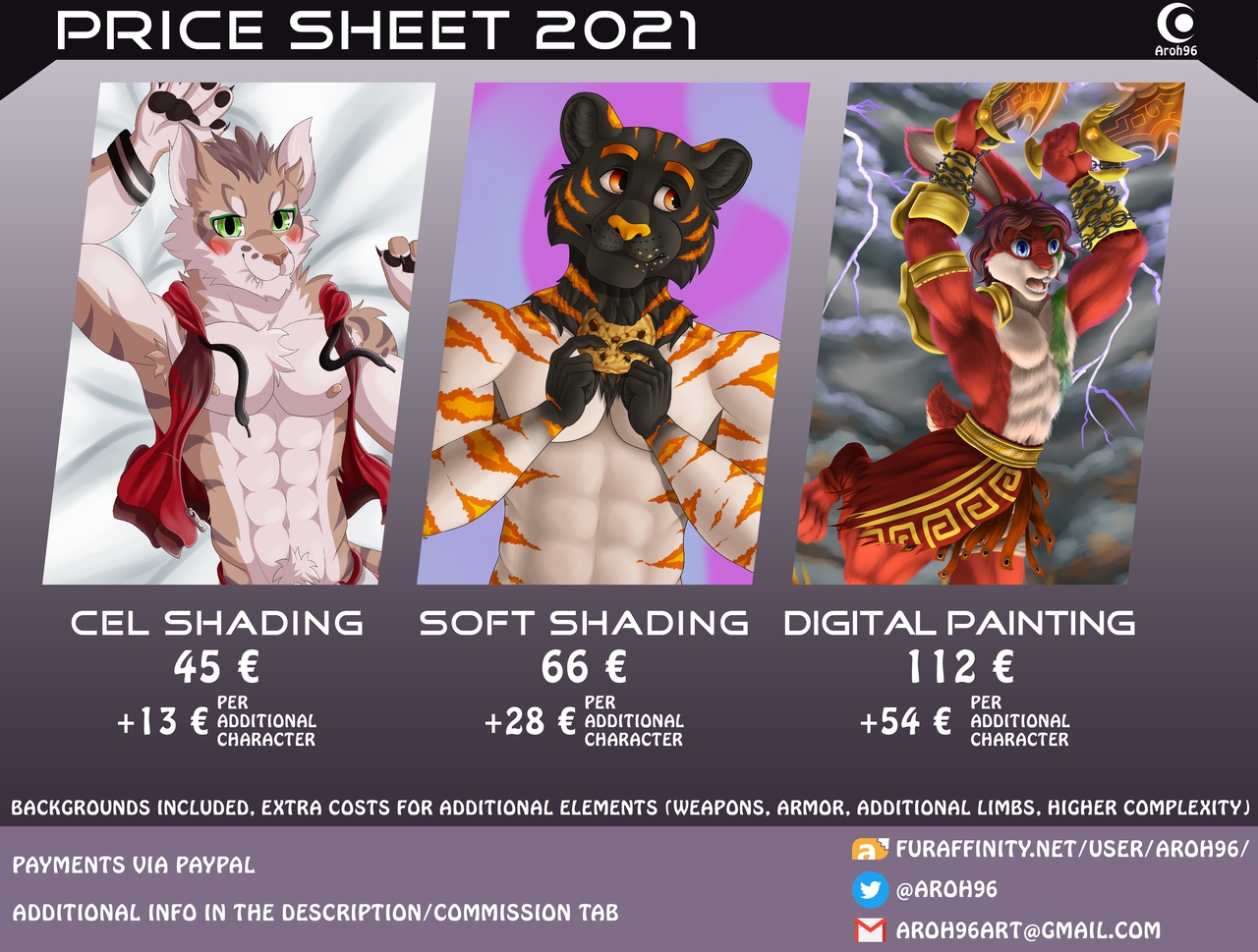 Commission Price Sheet 2021 (EUR)